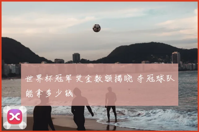 世界杯冠军奖金数额揭晓 夺冠球队能拿多少钱
